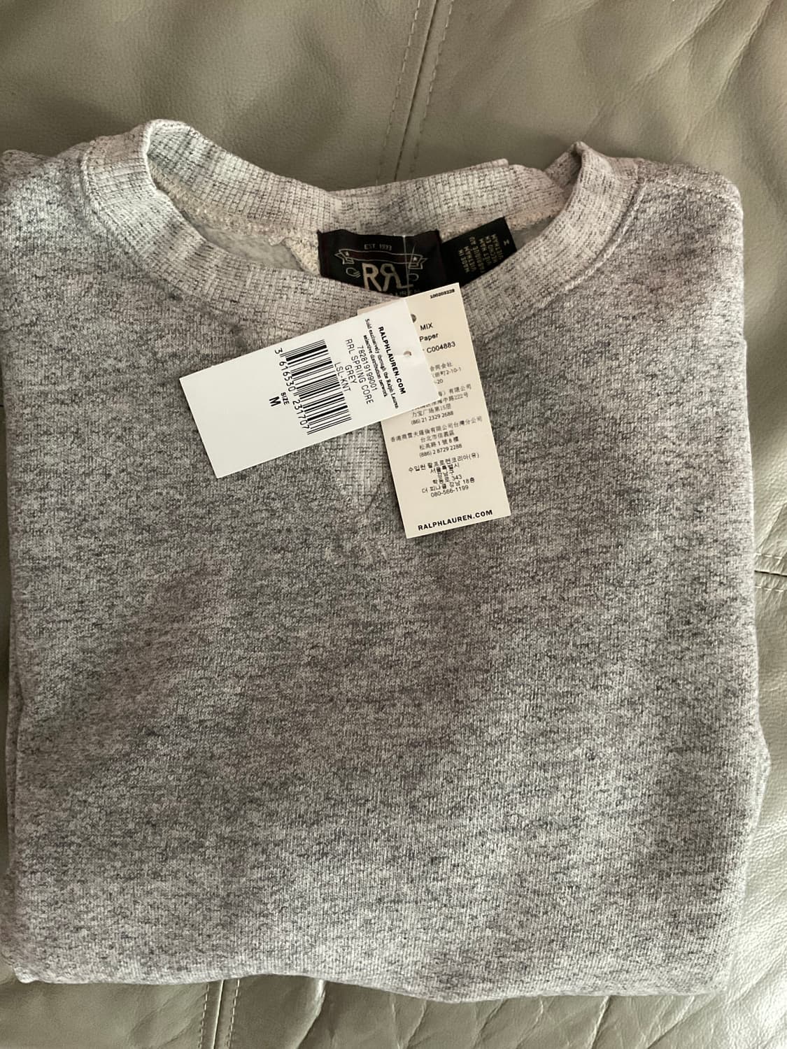 RRL 더블알엘 플리스 크루넥 스웨트셔츠 M 상품이미지2