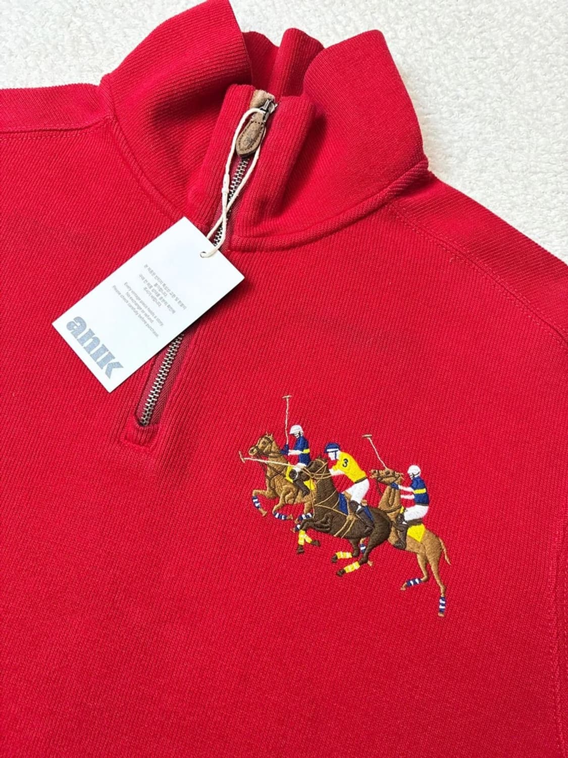 폴로 랄프로렌 00's 자수 로고 스웻 쿼터 집업 PN5944    상품이미지3