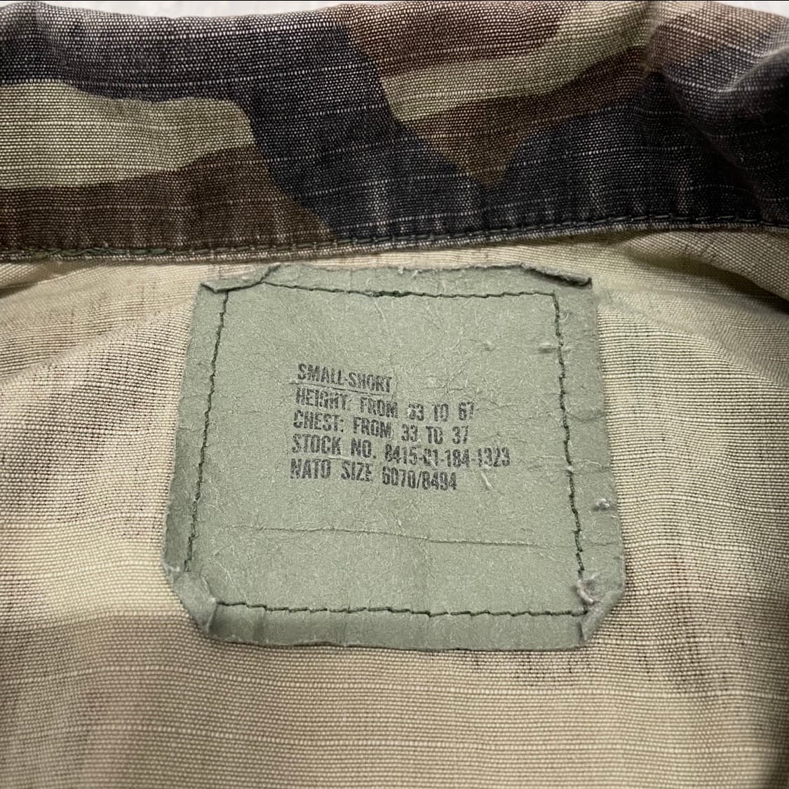 80s US 미군 밀리터리 오리지널 BDU 자켓 S V11 상품이미지7