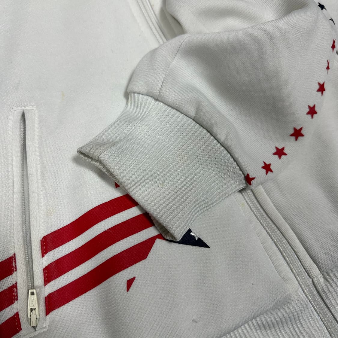 ✨ (바배) 아디다스 화이트 성조기 USA 후드 집업 희귀매물  상품이미지5
