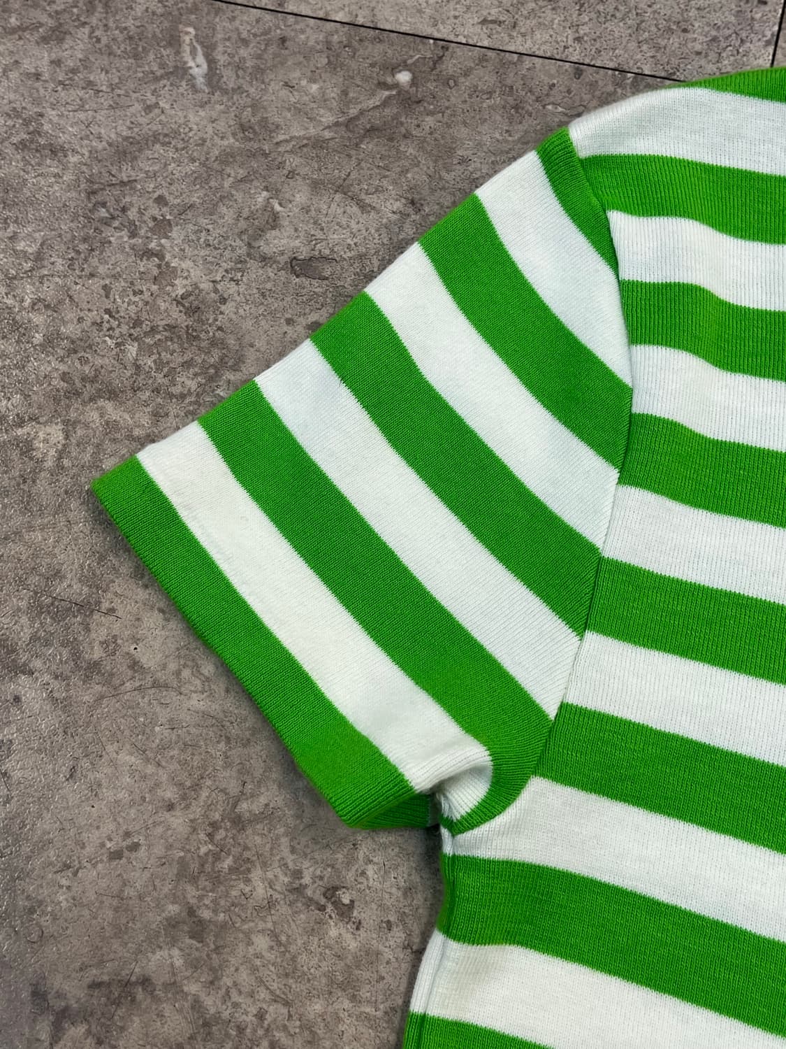 폴로 랄프로렌 브이넥 스트라이프 반팔티 그린 M #csz3836 상품이미지9