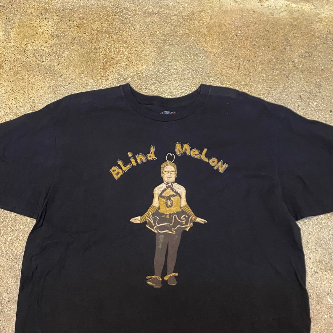 미국 빈티지 밈 BLIND MELON 유머 프린팅 반팔티 락티셔츠 상품이미지2