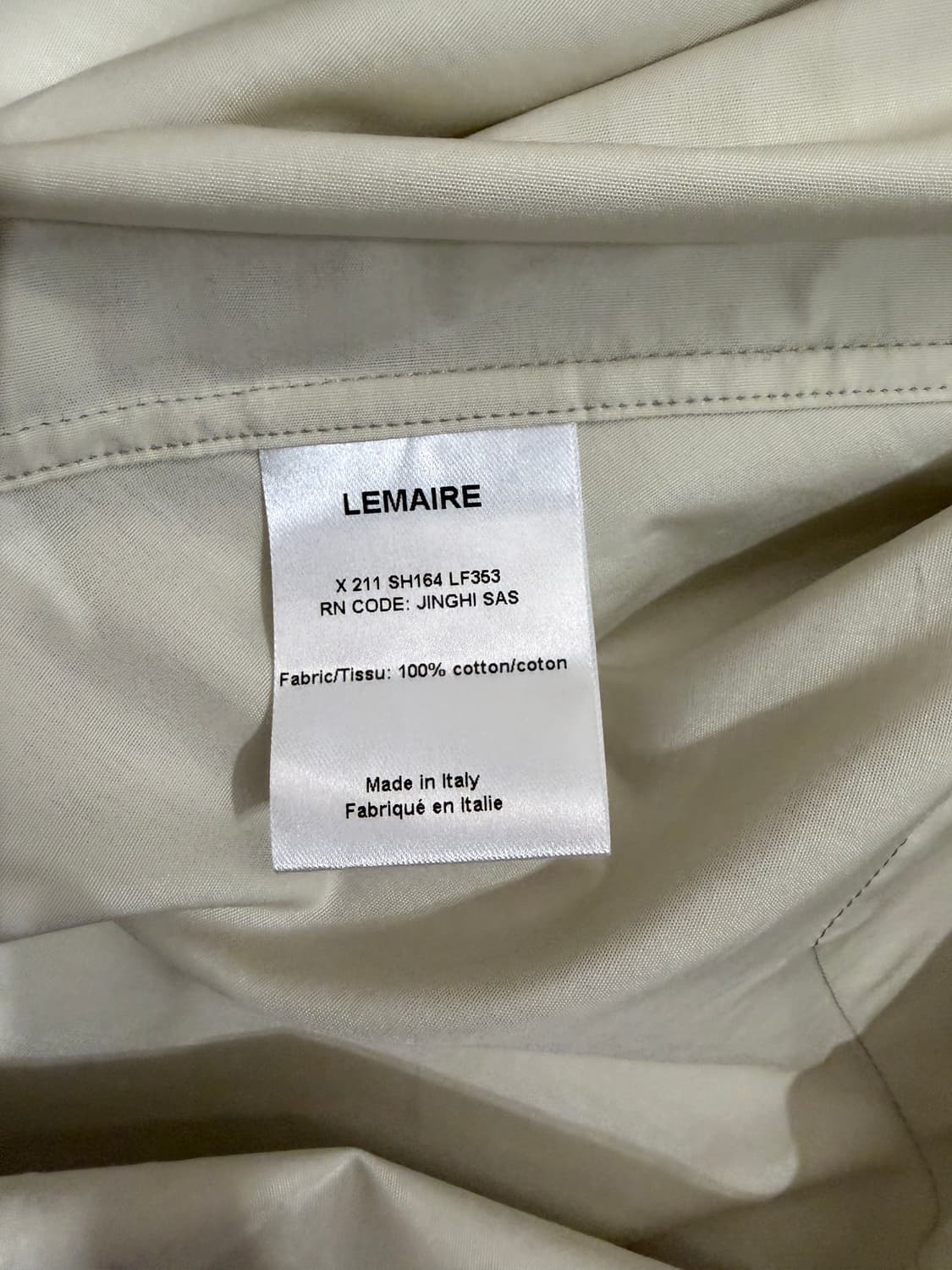 (새상품)lemaire 르메르 랩오버 셔츠  50 상품이미지4