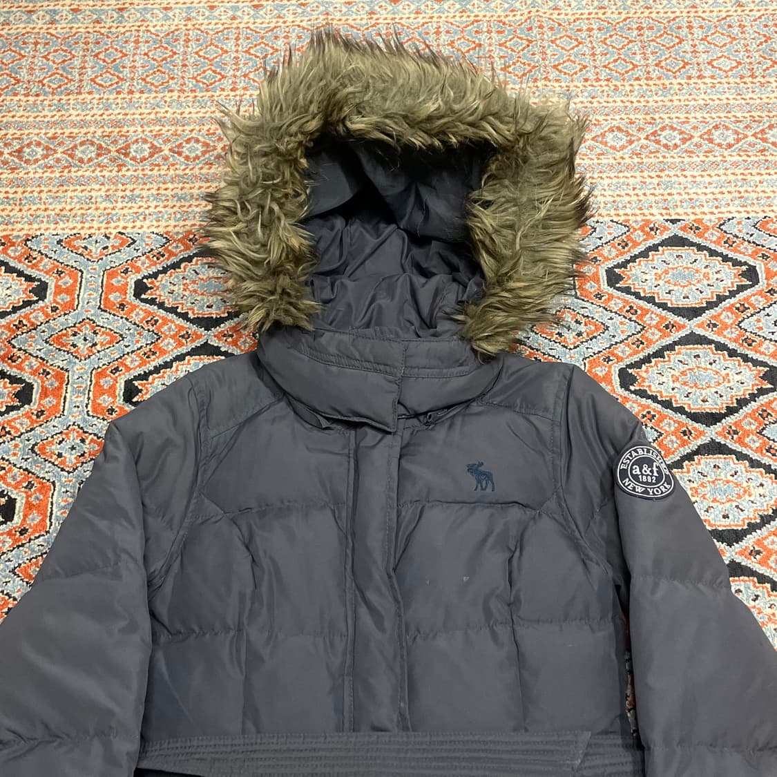 아베크롬비 차콜 다운 패딩 점퍼여성XS 상품이미지2