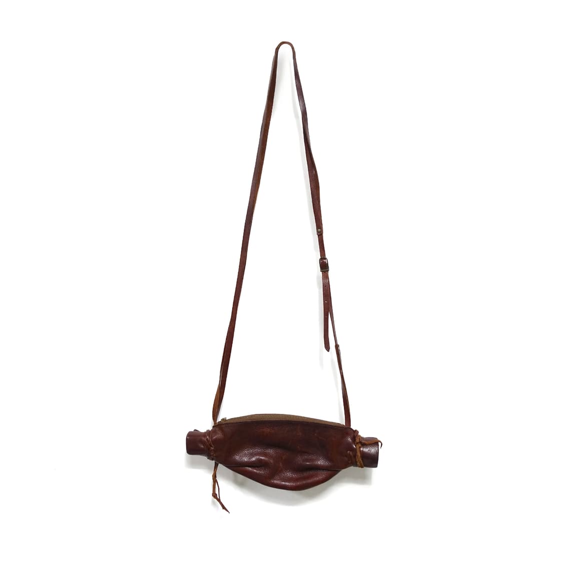 LEATHER 핸드메이드 아티잔 크로스 보틀 브라운 레더백 상품이미지1