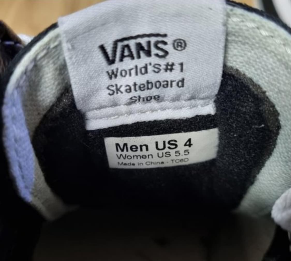 VANS 반스 블랙 화이트 하이탑 스케이트보드 슈 상품이미지7
