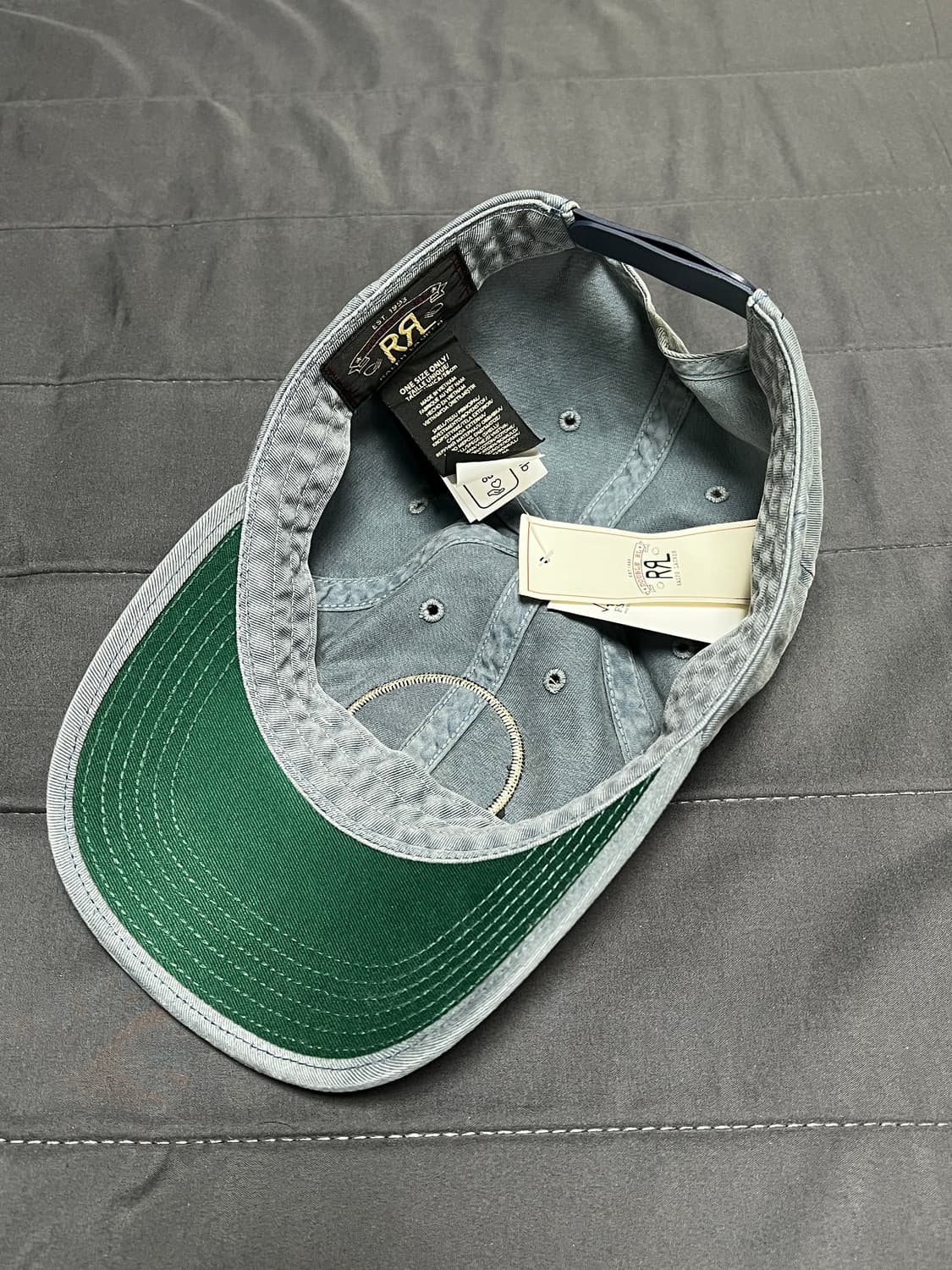 더블알엘 가먼트 다잉 트윌 볼캡 블루 상품이미지2