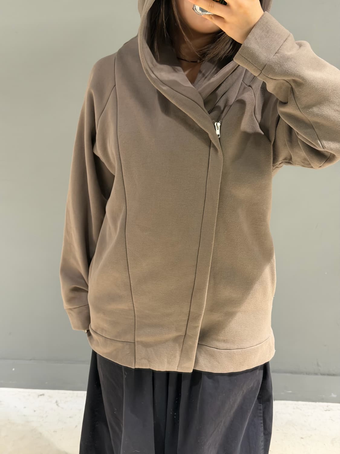 big hood side zipper hood zip-up 상품이미지4