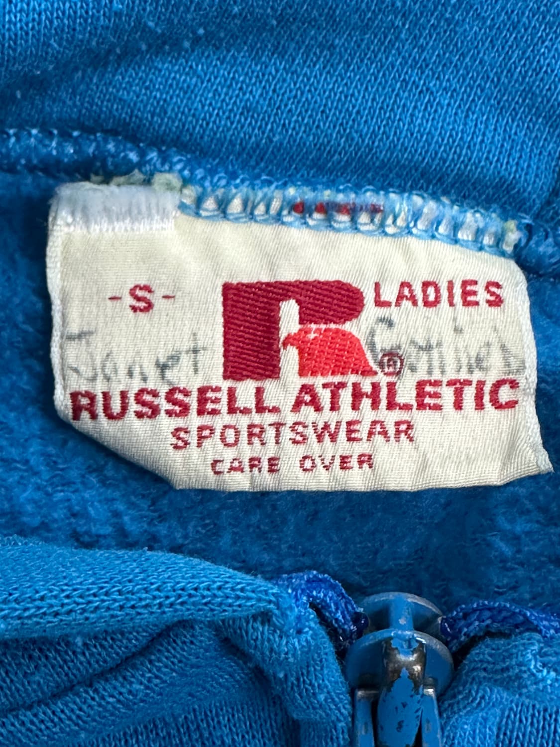 70s 러셀 래이디스 블루 후드집업 S 상품이미지5