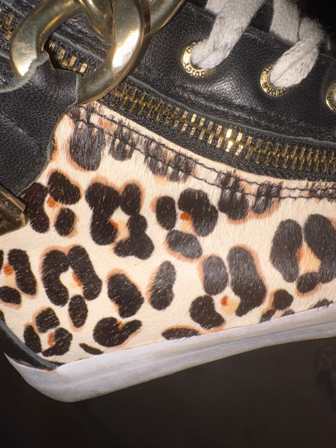 갸루 쥬시꾸띄르 체인 레오파드 호피 하이탑 운동화 상품이미지7