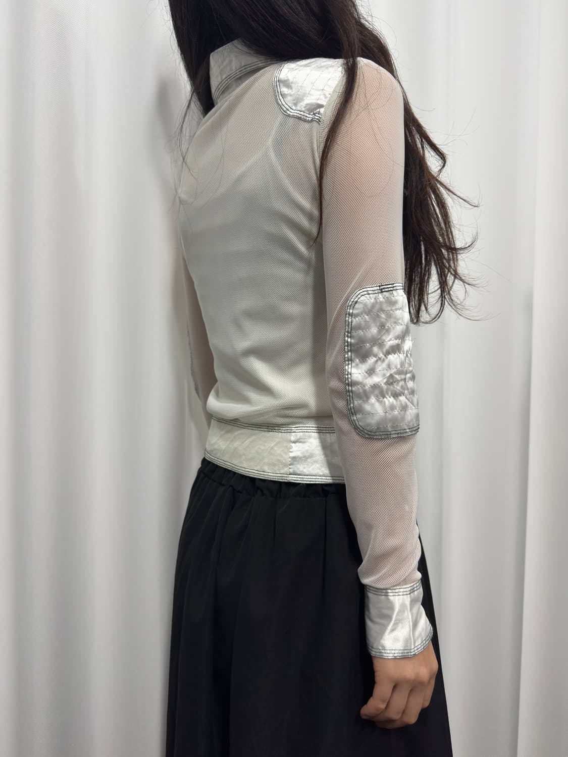 b.l goodlooker silver design mesh zipup 상품이미지5
