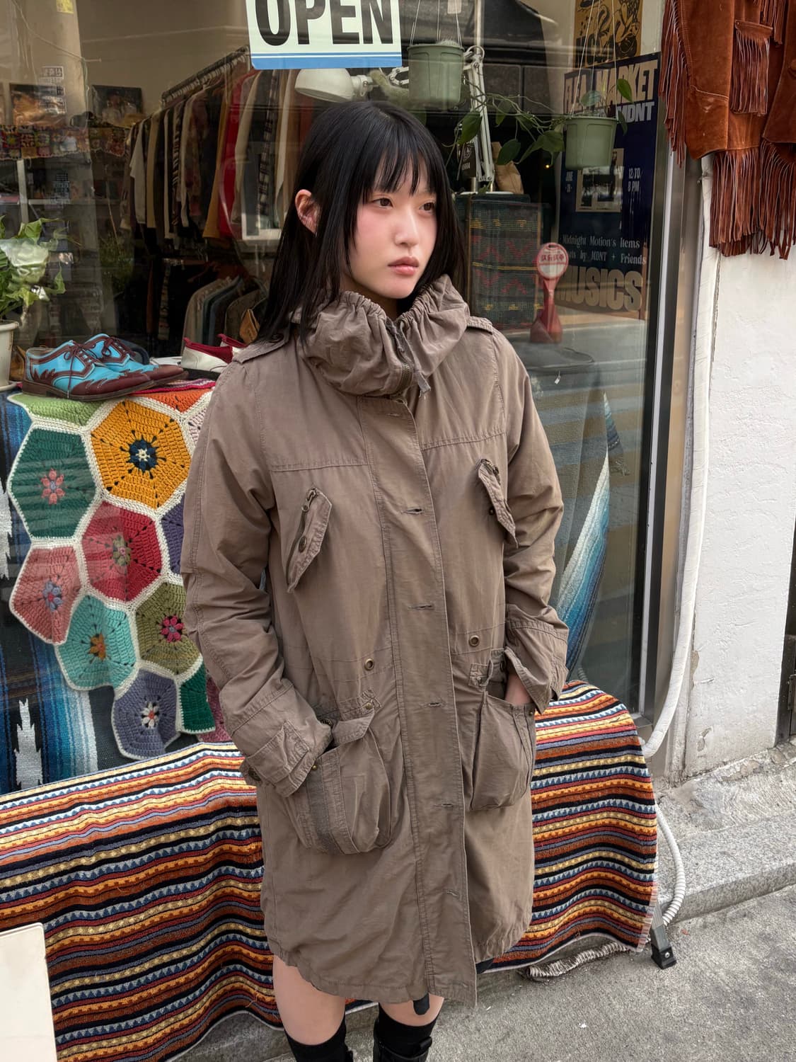 Military Hooded Long Parka 상품이미지1
