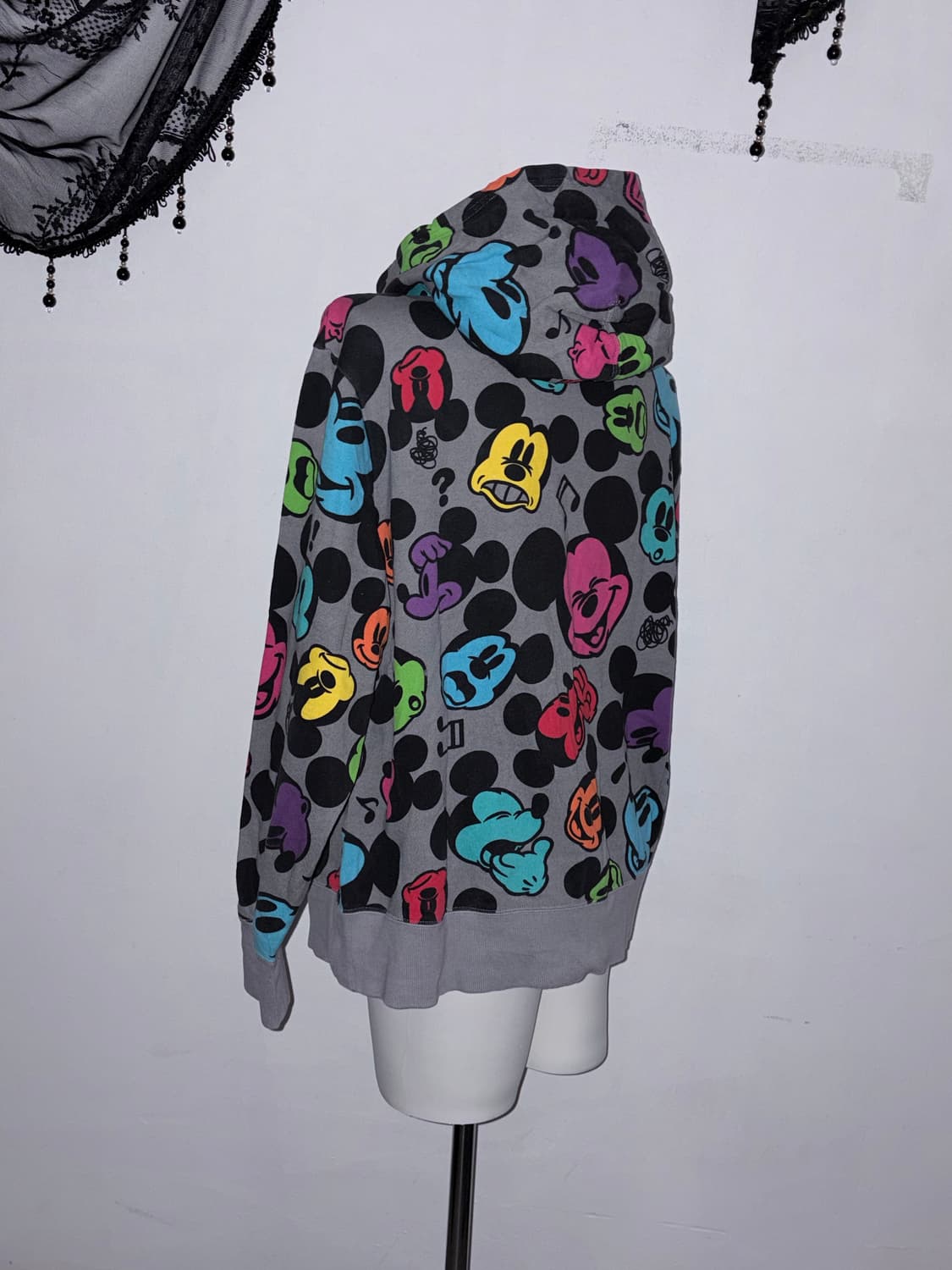 하라주쿠 팝갸루 디즈니 무지개 후드 후드집업 아방핏 키치갸루 상품이미지2