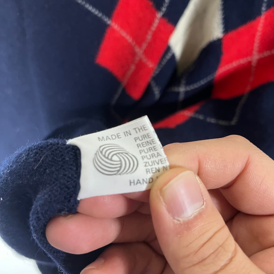 [Burberry] 90's 버버리 재팬 아가일 울 니트 상품이미지6