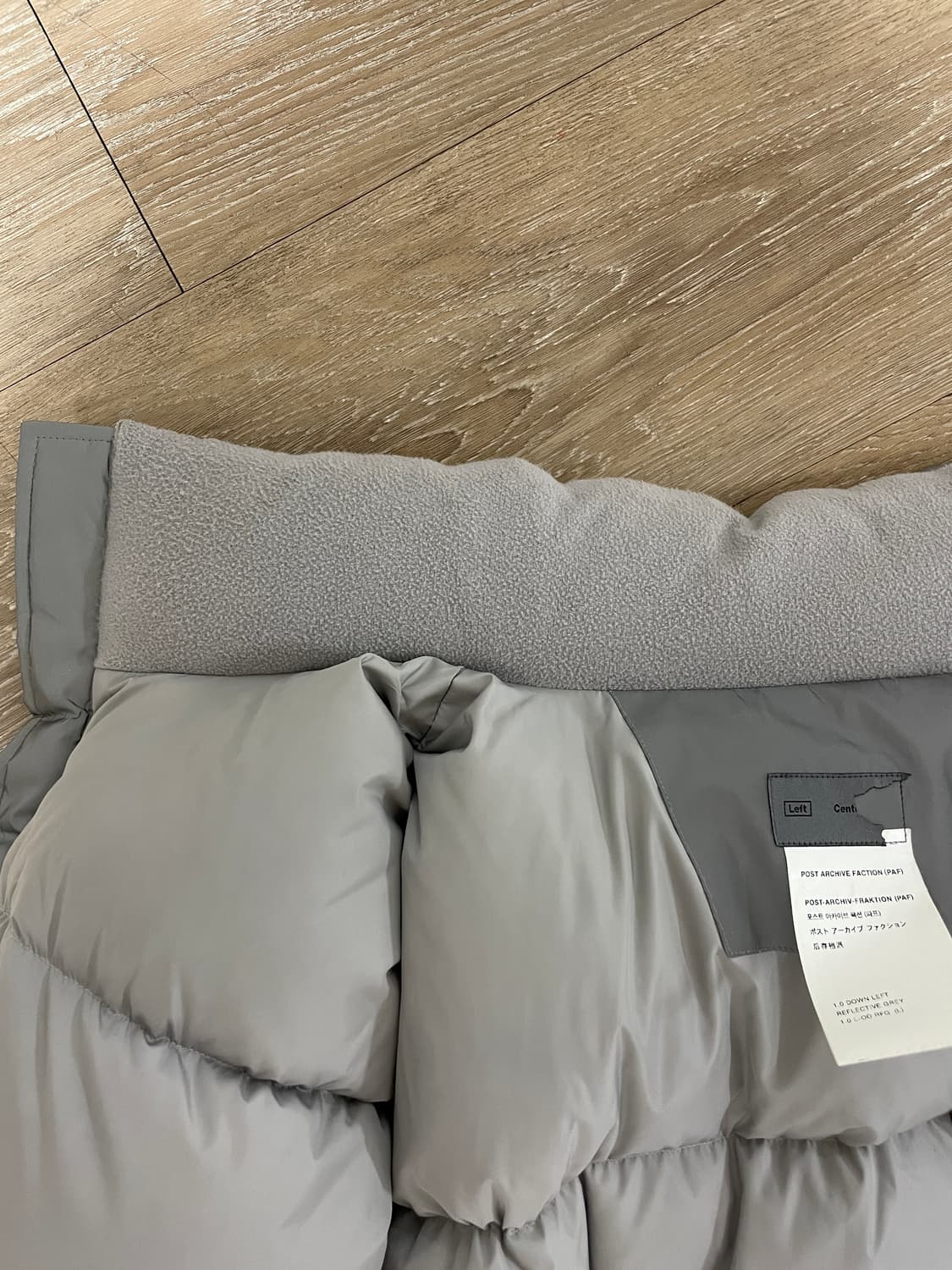 파프 paf 포스트 아카이브 팩션 리플렉티브 패딩 그레이 L 상품이미지6