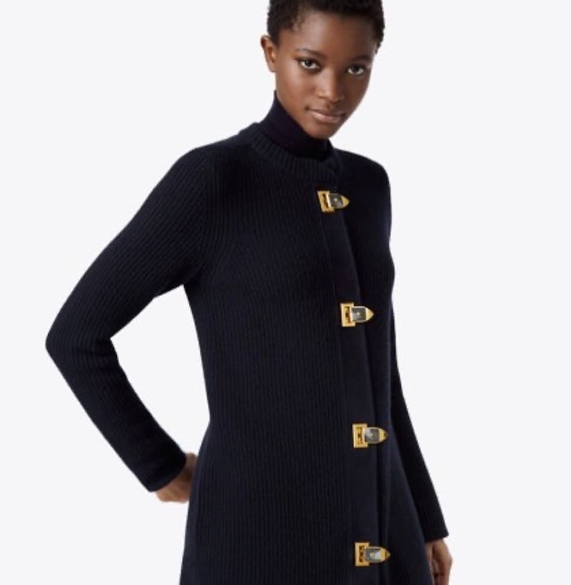 토리버치 로리 스웨터 코트 네이비 상품이미지3