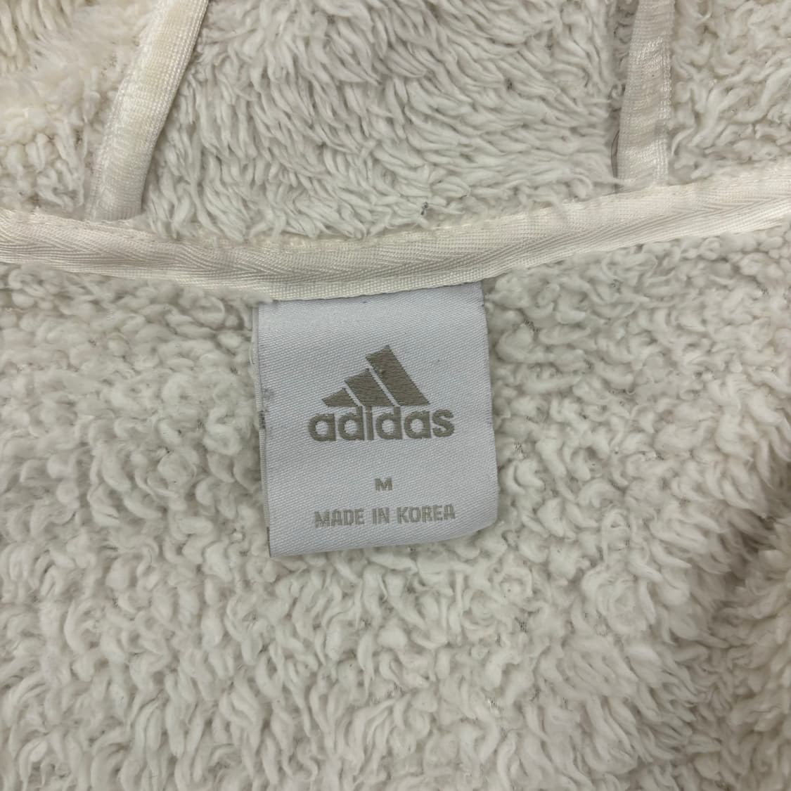 아디다스 화이트 흰검 후리스 트랙탑 후드집업 상품이미지5
