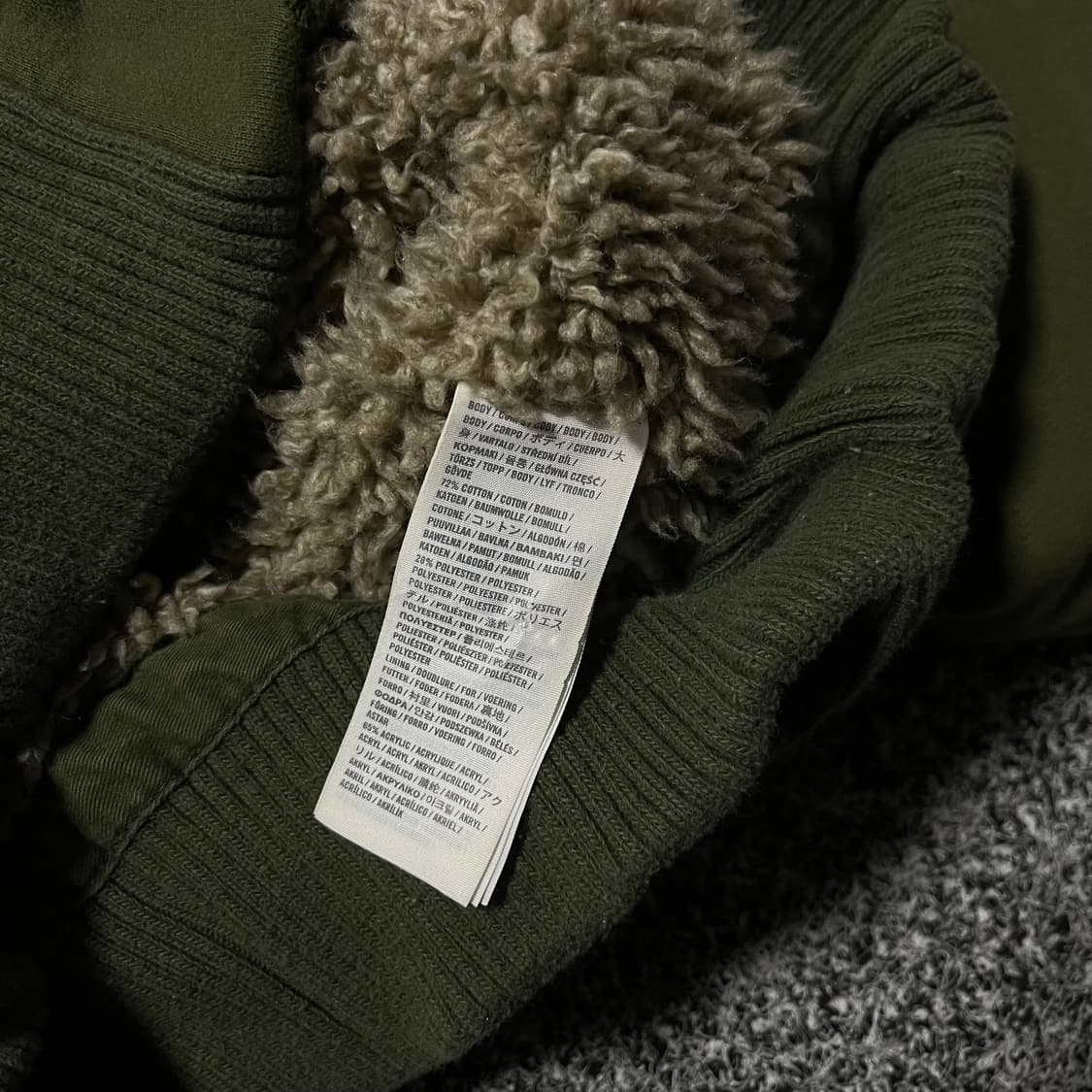 아베크롬비 울프죠 후드집업자켓 카키 상품이미지3