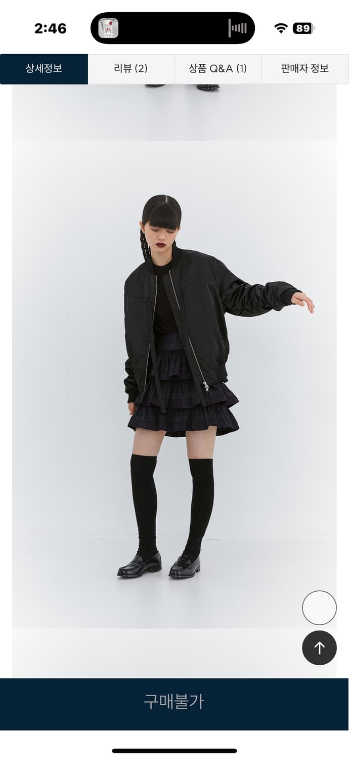 (새상품)버뮬라 마원 스트랩점퍼 MA-1 STRAP JUMPER 판매해요 상품이미지2