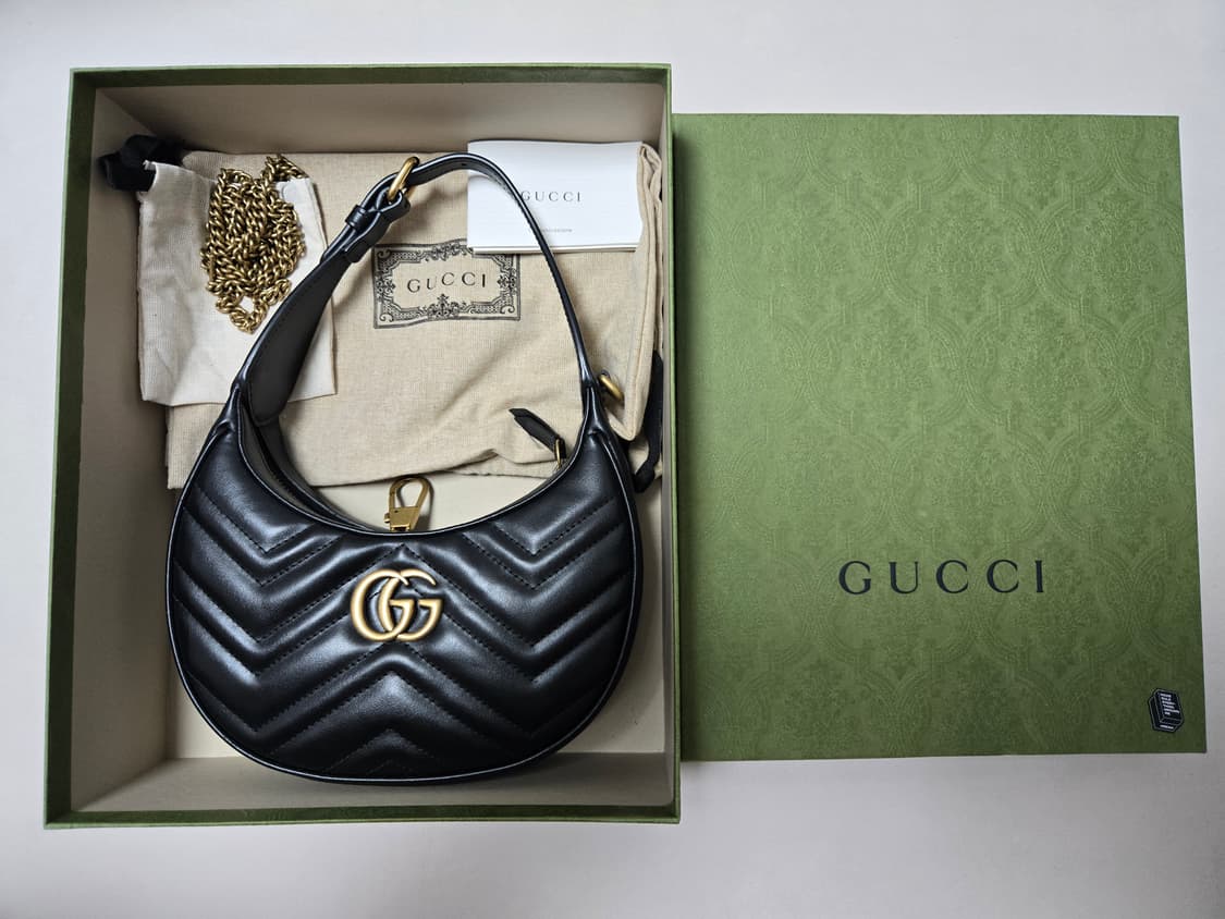 구찌 하프문 가죽 숄더백  상품이미지1