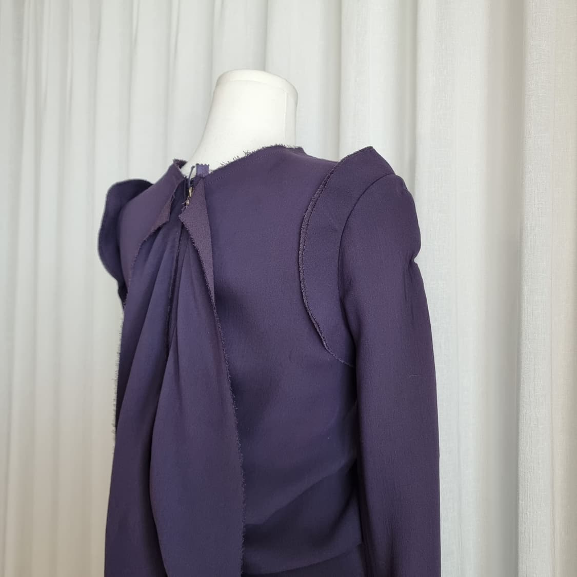 프랑스 랑방 드레스 원피스 울블렌드 (55/표기34) 상태최상 상품이미지6