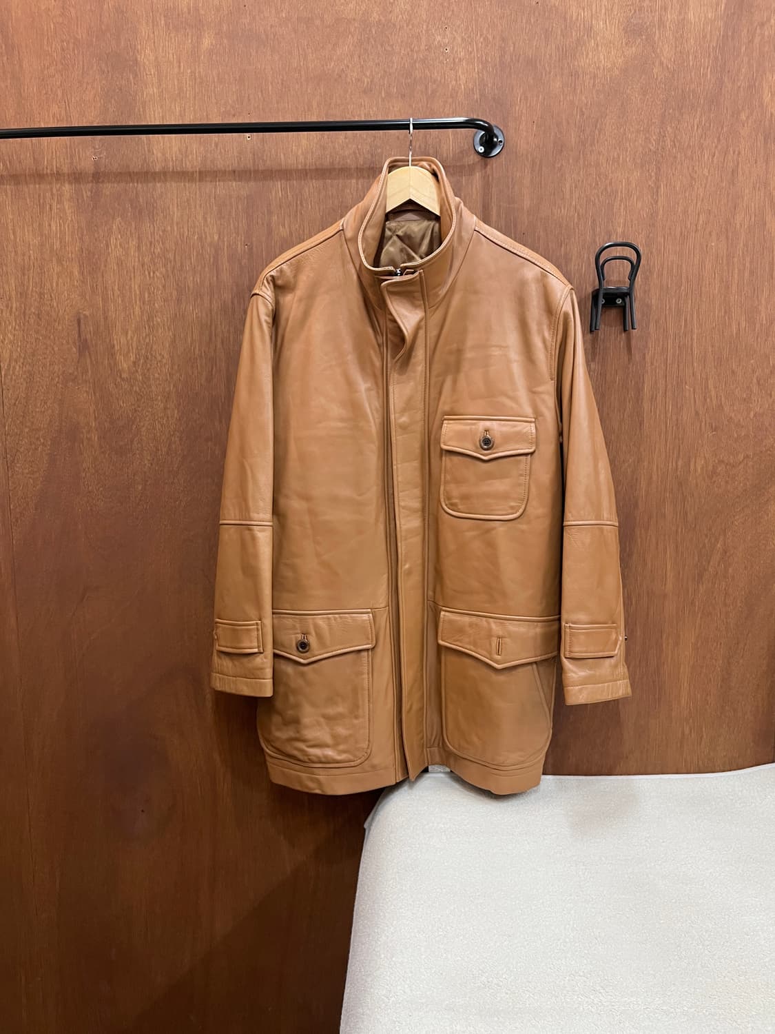 Crocodile 천연 양가죽 자켓 카멜 상품이미지1