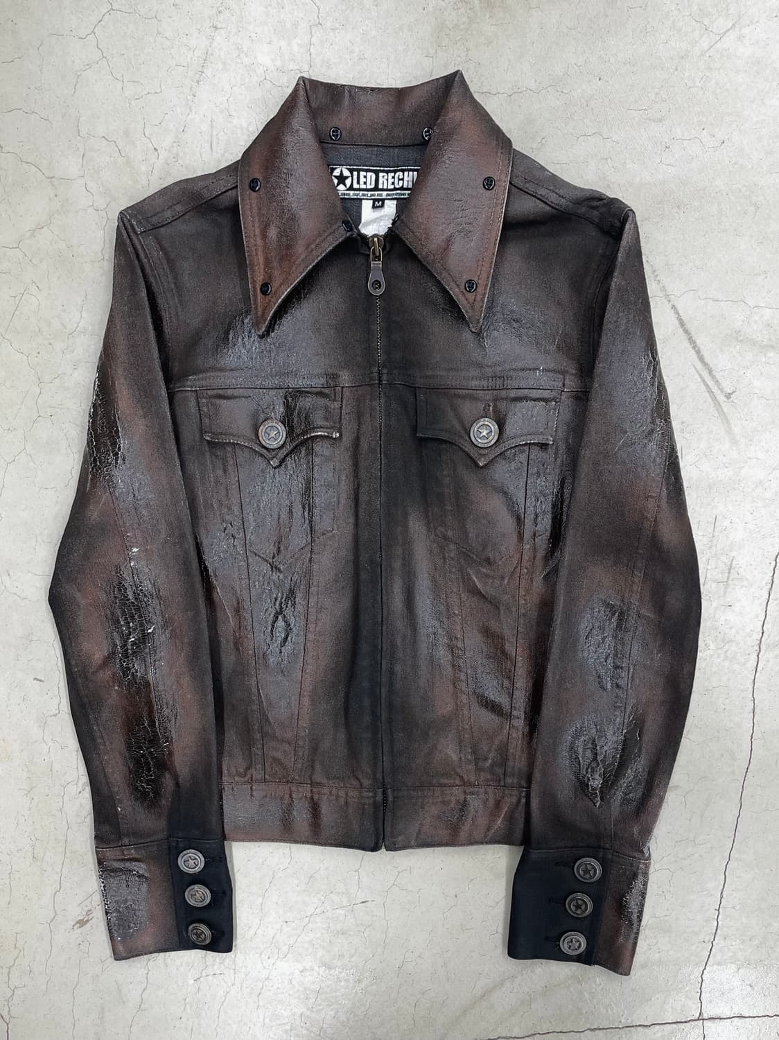 Led rechwe arizona waxed crack jacket(m) 상품이미지1