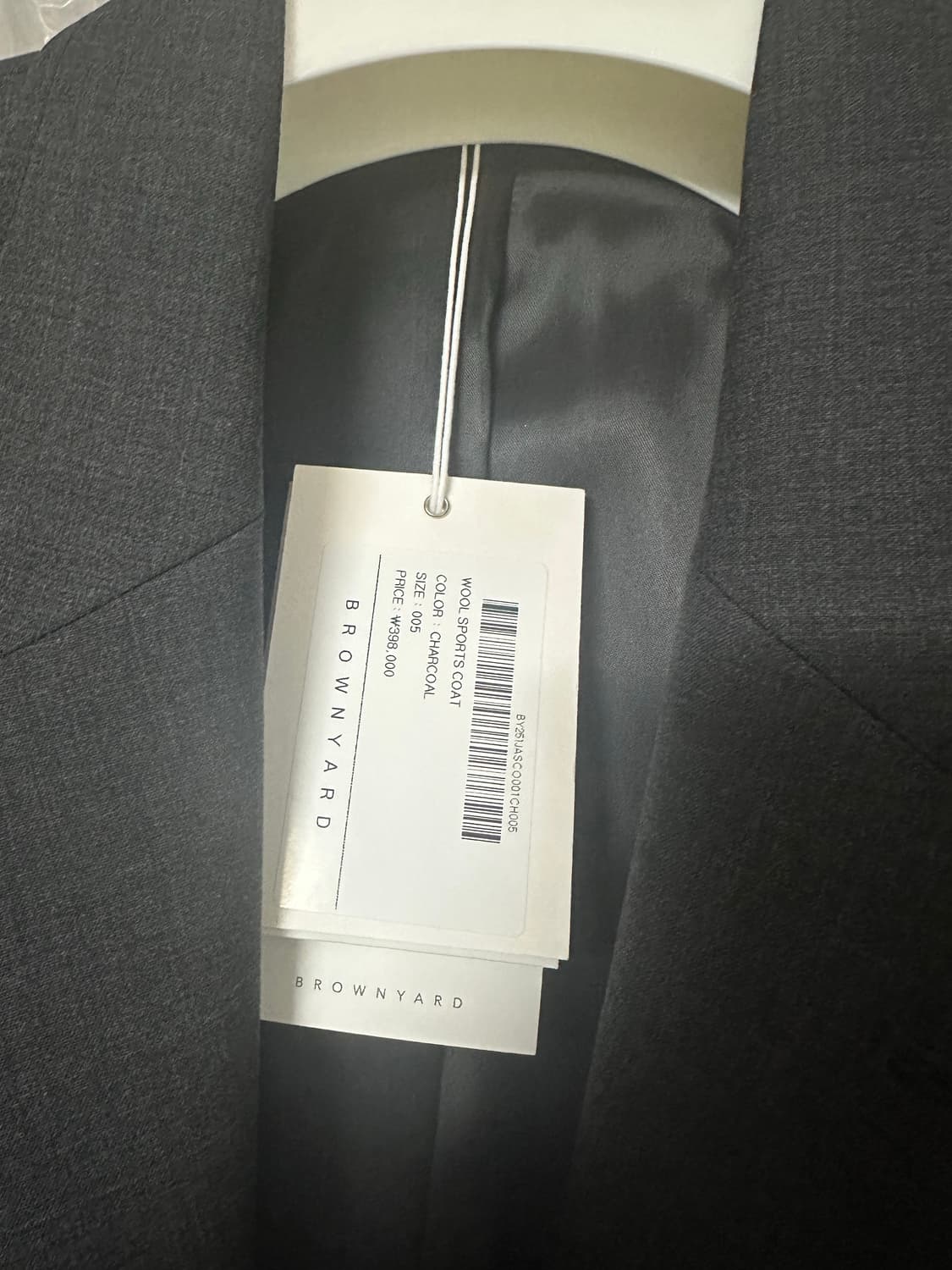 (새상품)브라운야드 25ss 울 스포츠 코트(차콜) 5사이즈 판매 상품이미지3