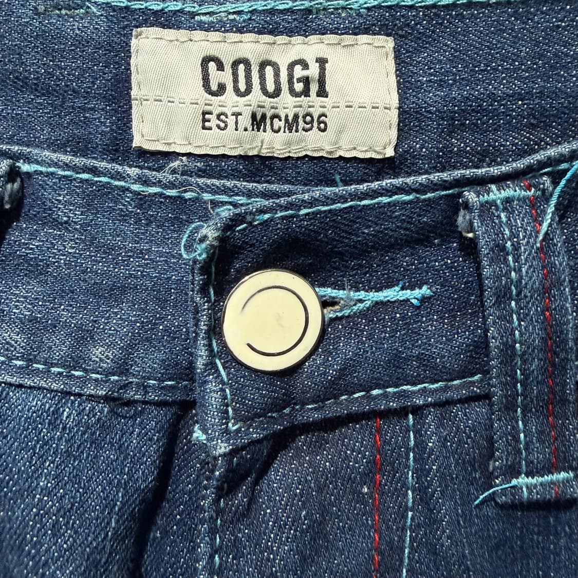 쿠지 코알라 자수 데님 반바지 상품이미지5