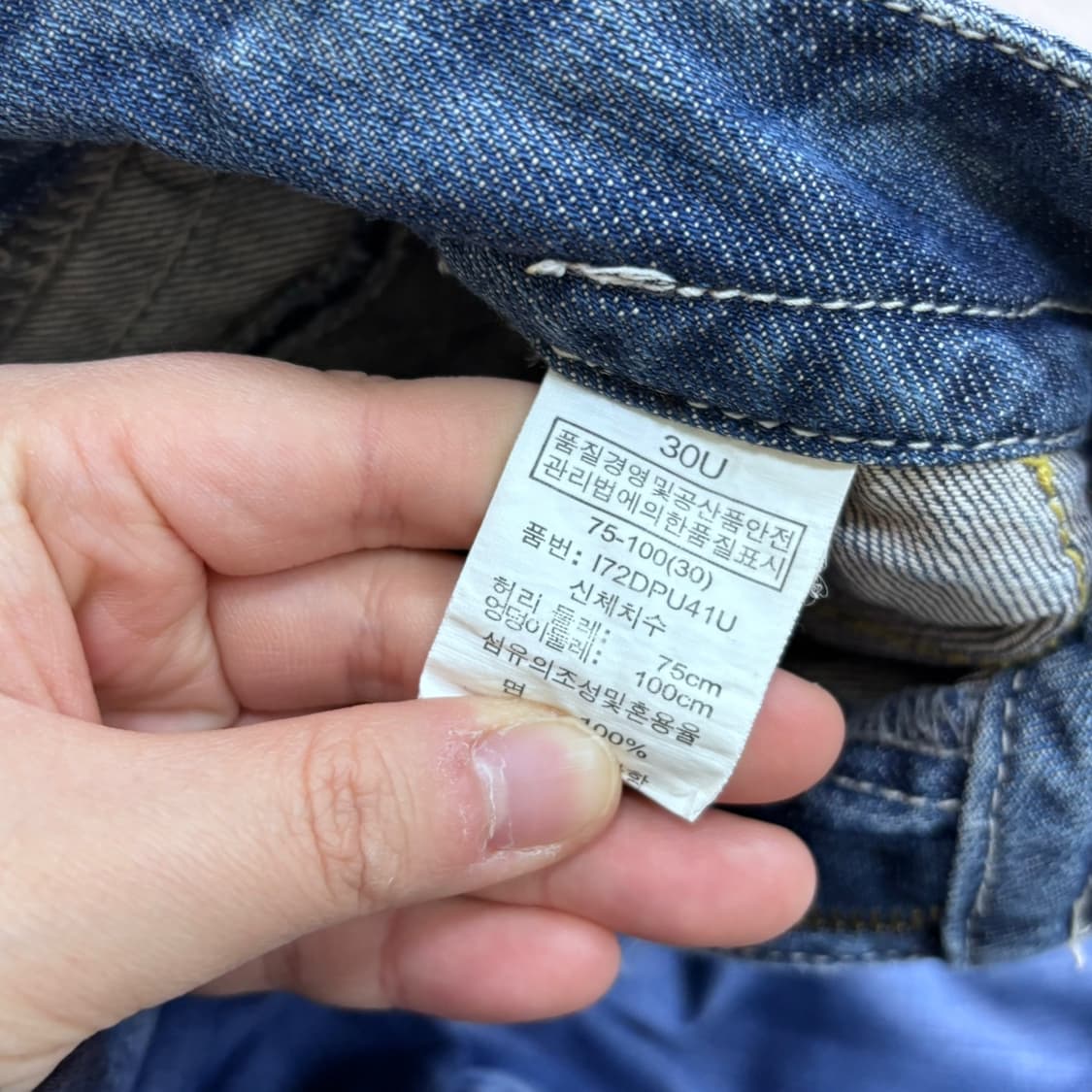 30 빈티지 데님 버뮤다 카고 팬츠 0409E 상품이미지3