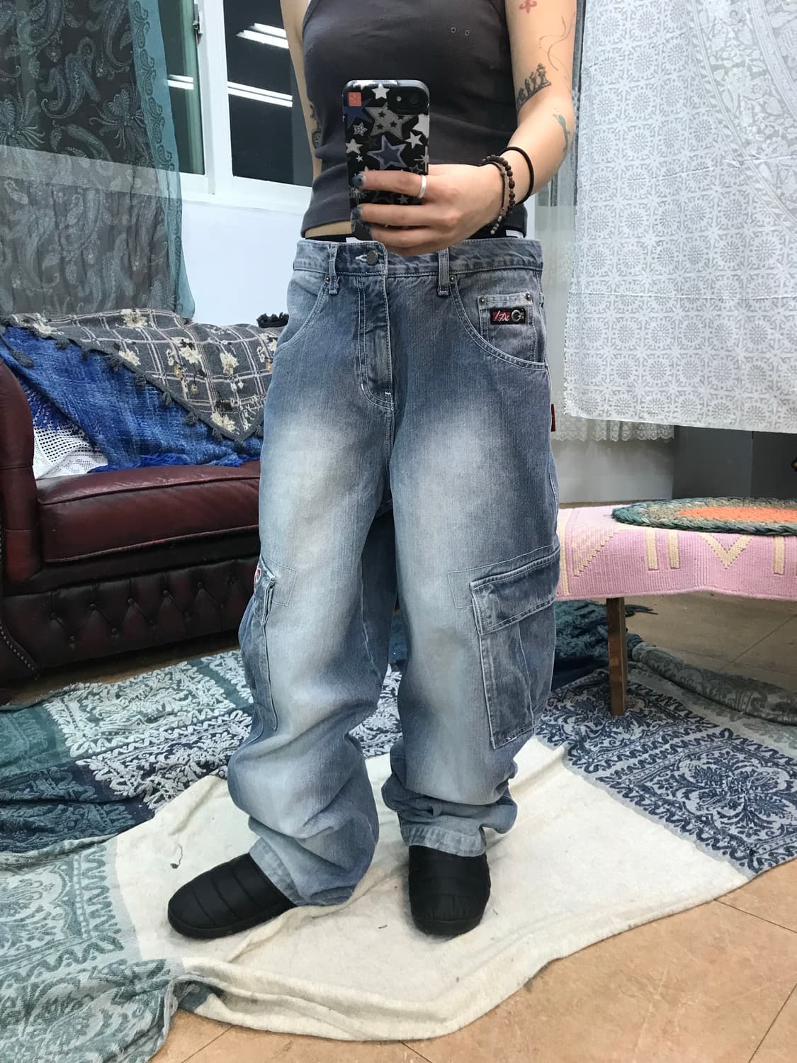 마자플라바 스트릿 연청카고데님팬츠  상품이미지1