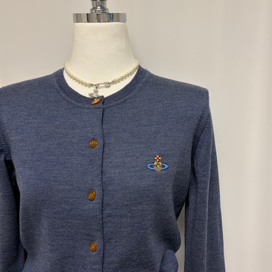 비비안웨스트우드 레드라벨 라나울 가디건-네이비 상품이미지5