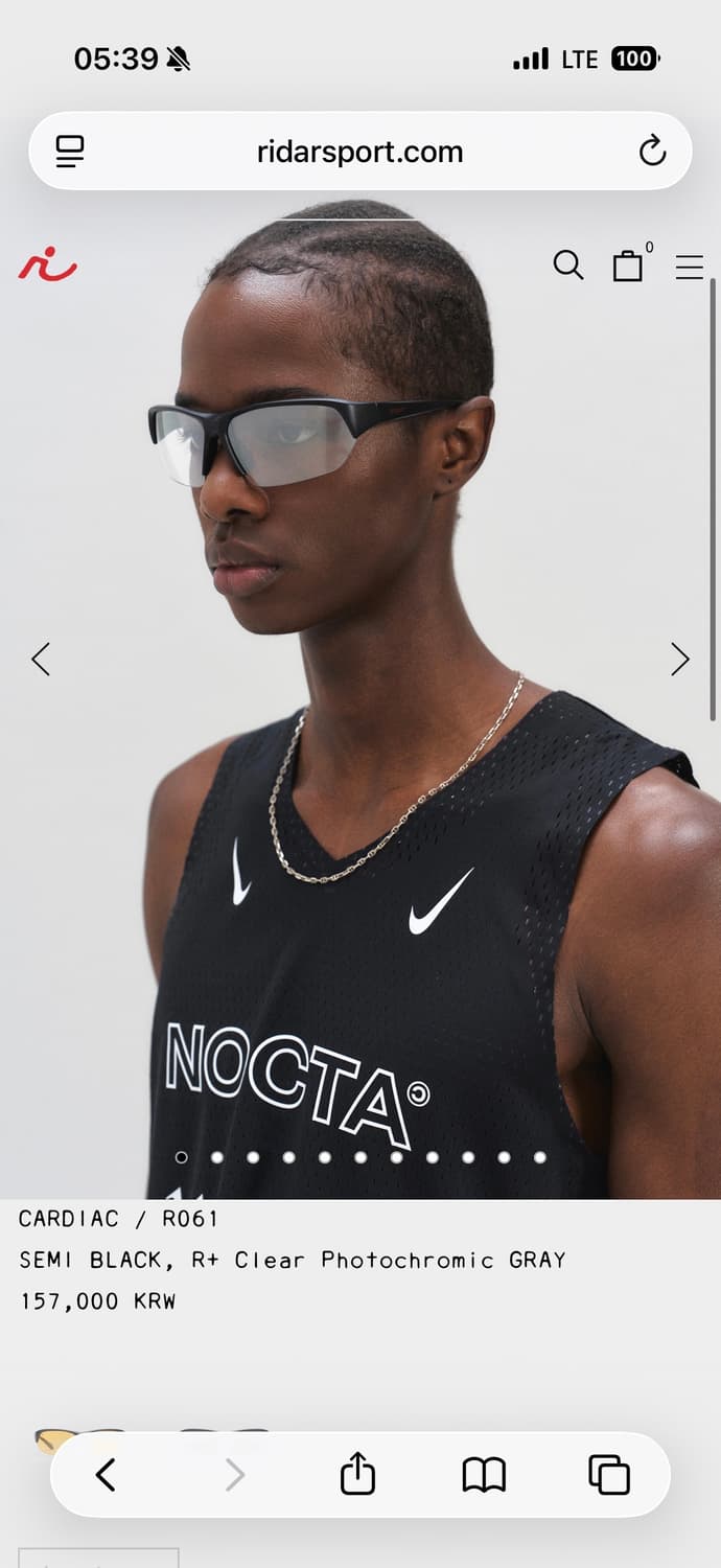 라이다 카디악 블랙 변색렌즈 런닝 선글라스 새상품 상품이미지1