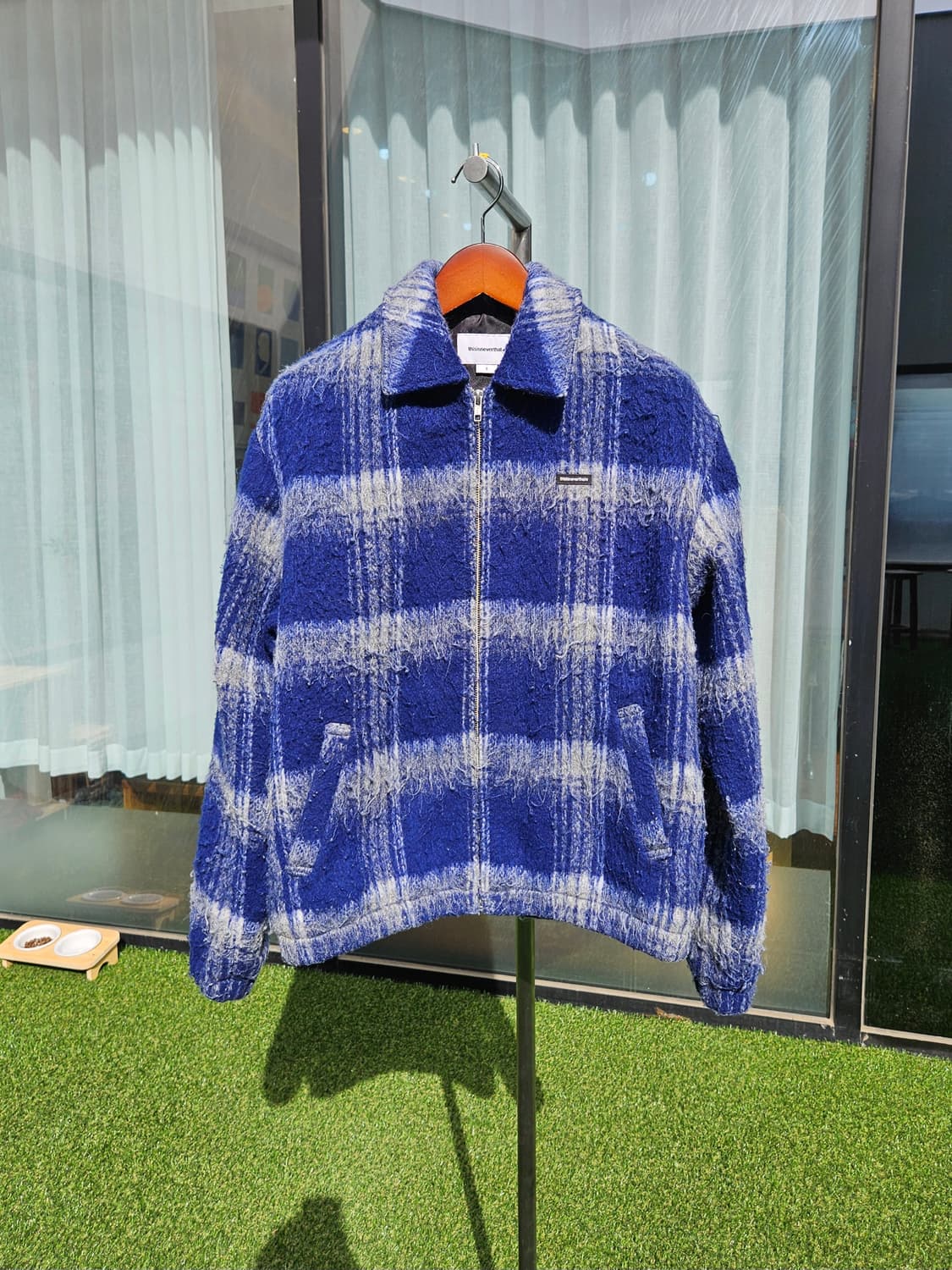 디스이즈네버댓 21FW 브러시드 체크 집업 자켓 상품이미지1