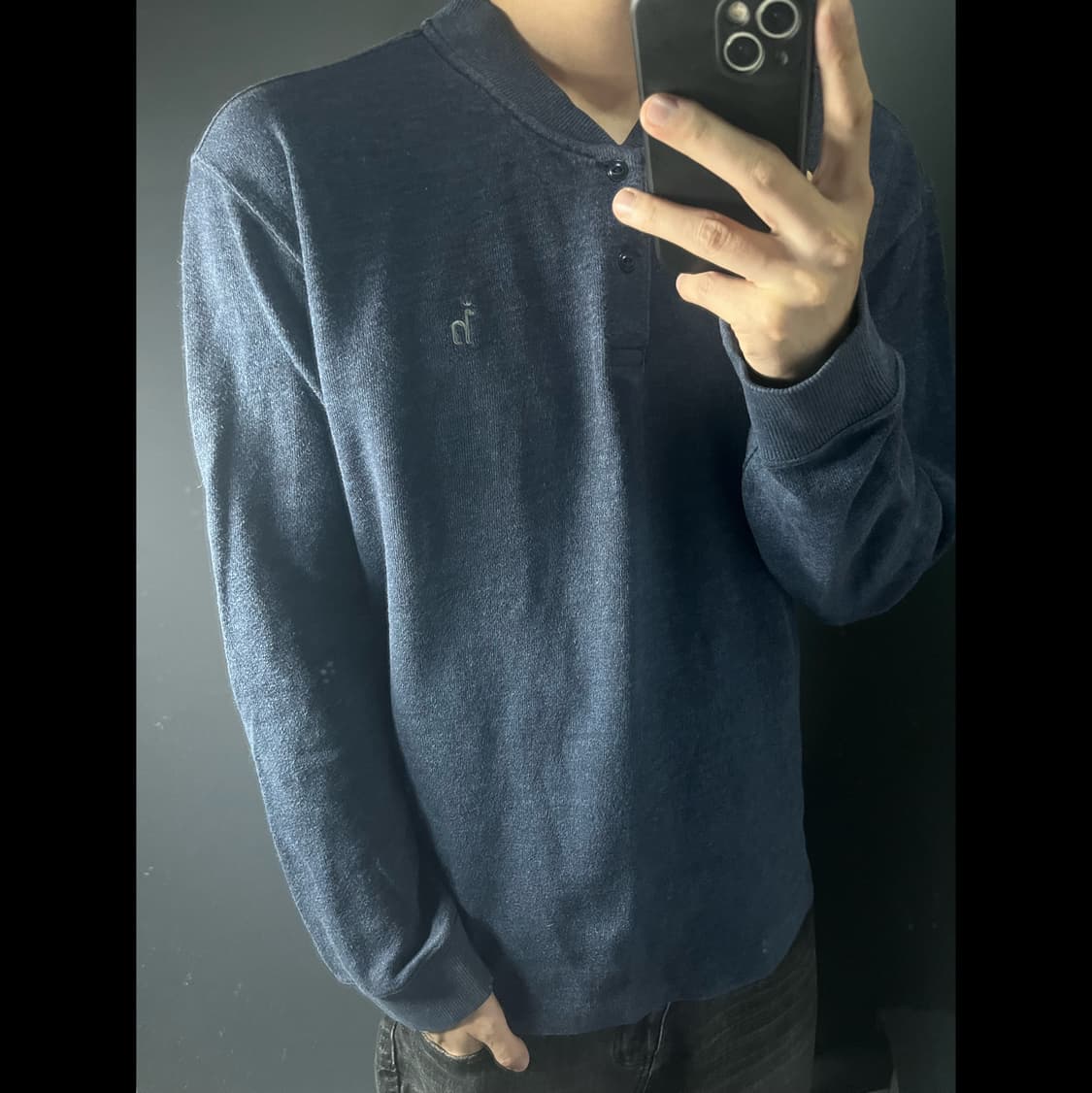 HAZZYS 해지스 헨리넥 니트 티셔츠 상품이미지1