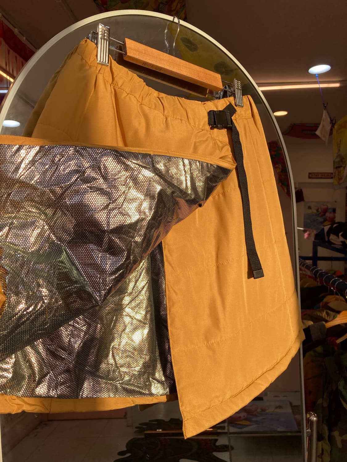 머스타드 패딩 미니 스커트 상품이미지4