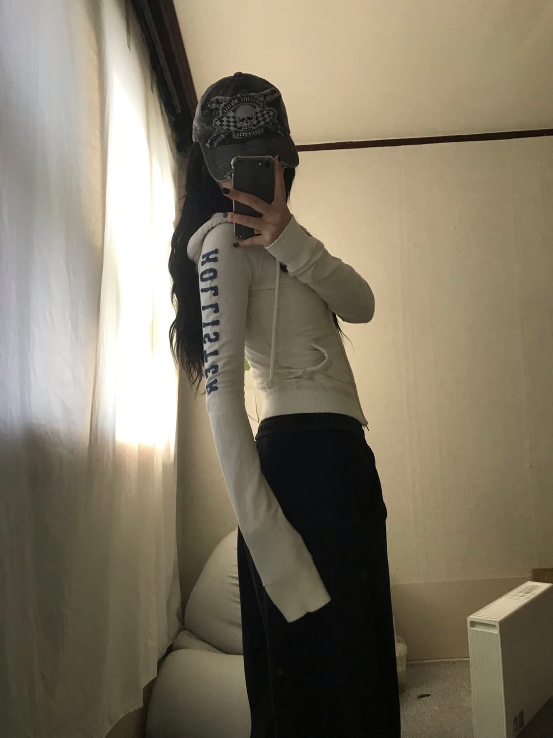 홀리스터 아이보리 딱붙핏 후드집업 상품이미지7