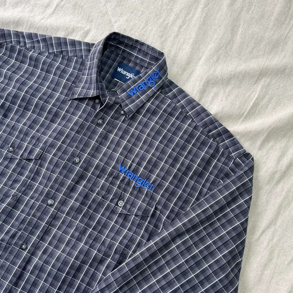 랭글러 자수 웨스턴 체크셔츠 105 상품이미지2