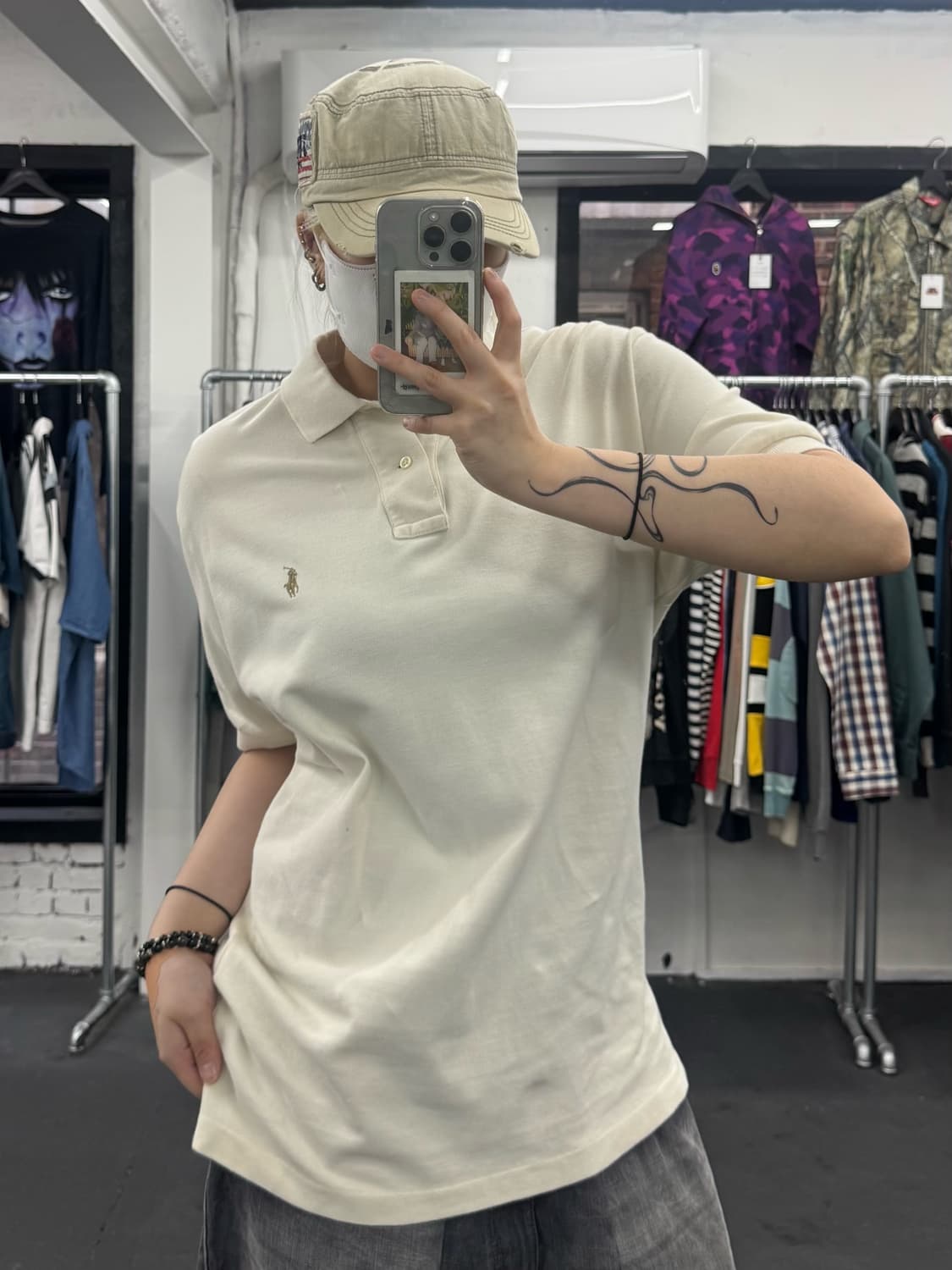 폴로 랄프로렌 베이지 PK 티셔츠 상품이미지2