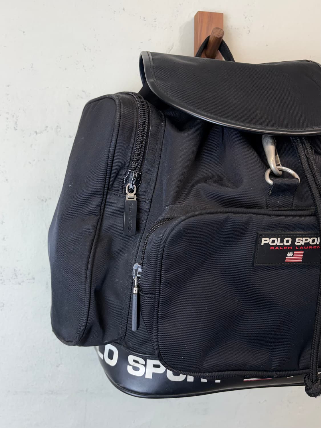 폴로스포츠 00s 올드스쿨 스펠아웃 블랙 백팩 상품이미지5