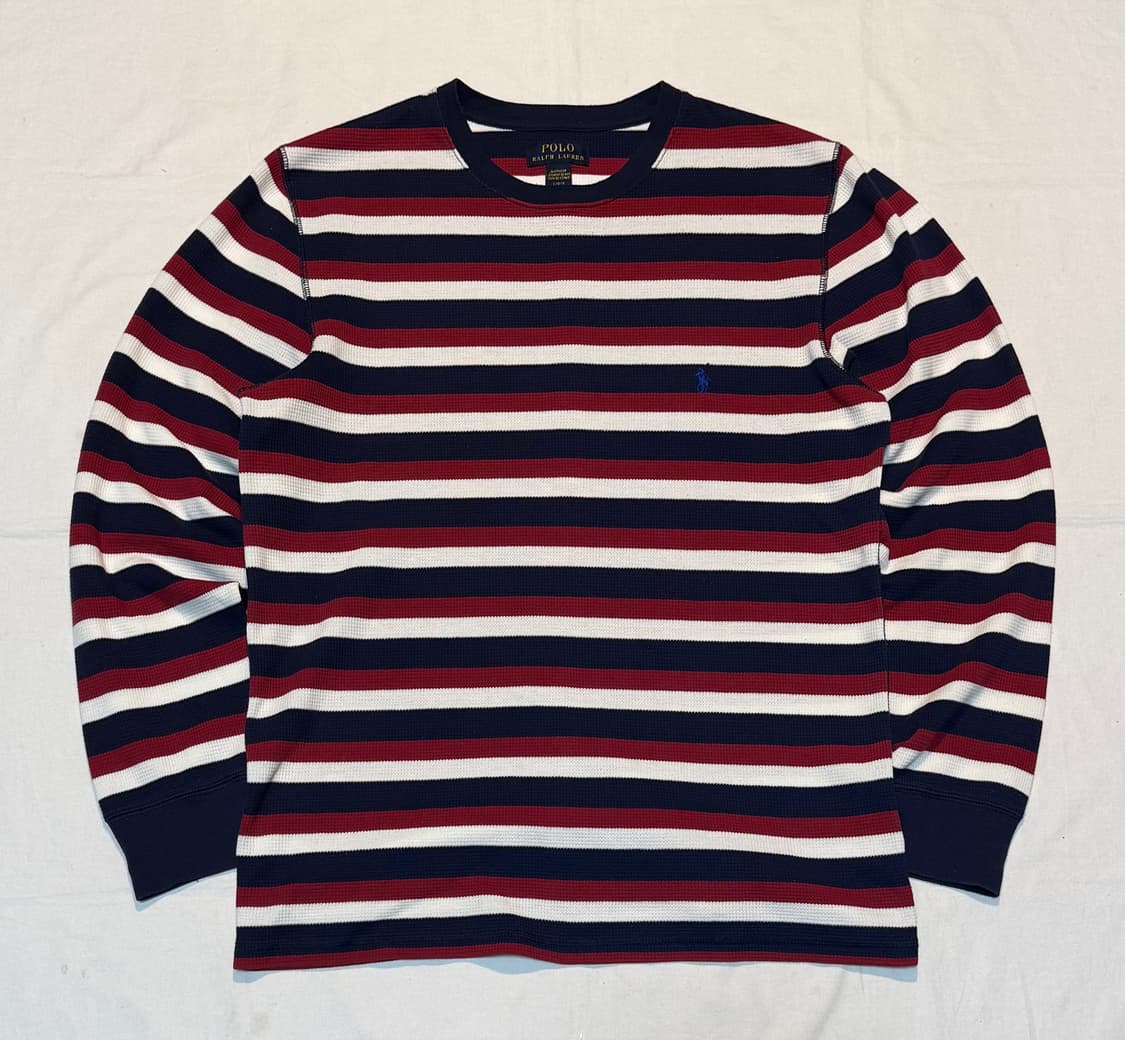 희귀) 폴로 랄프로렌 버건디 와플 써멀 롱슬리브 상품이미지1