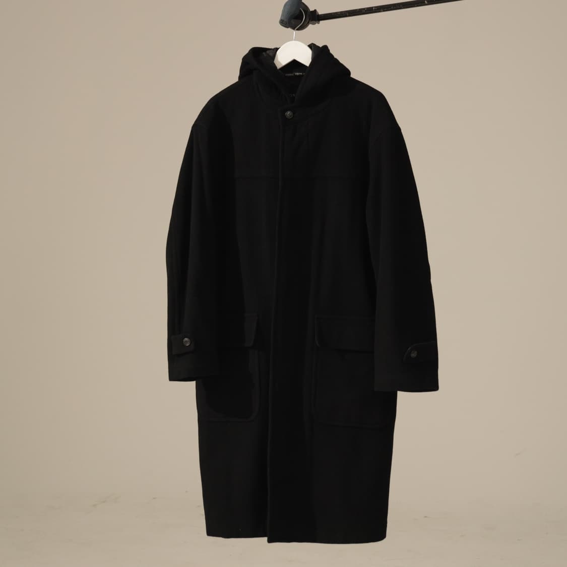 이태리 캐시미어 빈티지 울 후드 코트 상품이미지1