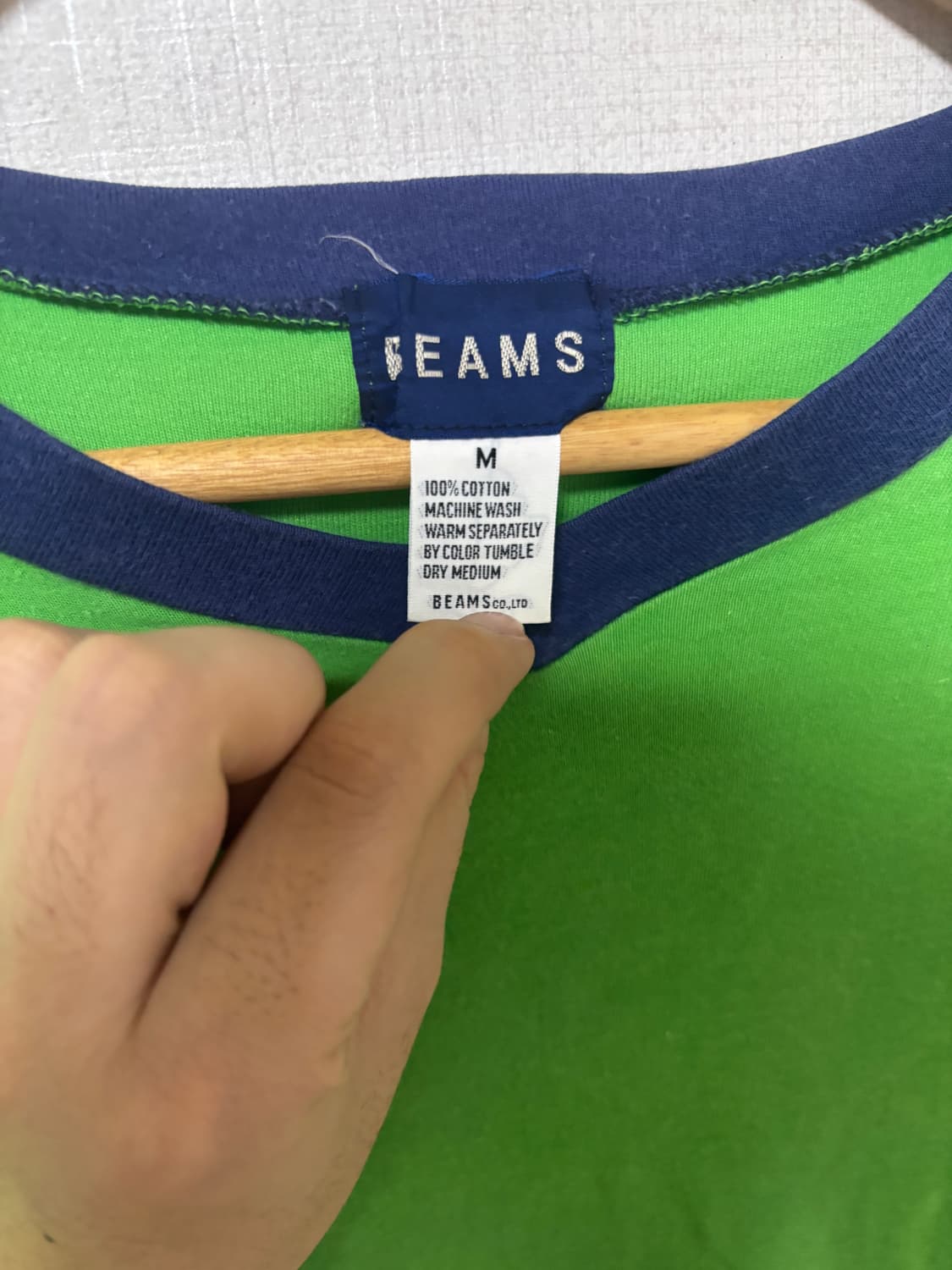 Beams 빔즈 브이넥 링거 티셔츠 상품이미지2