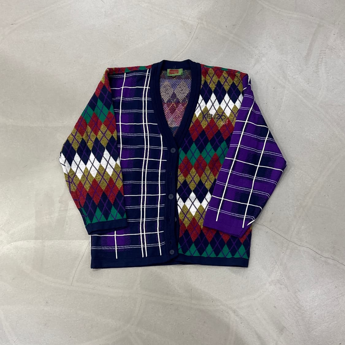 겐조 아가일 가디건 2 상품이미지1