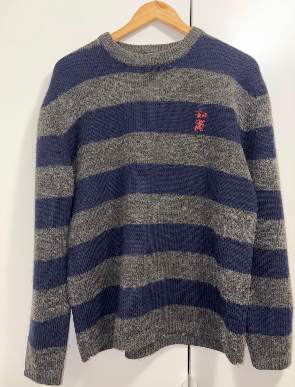 90s stussy border knit 스투시 니트 상품이미지1