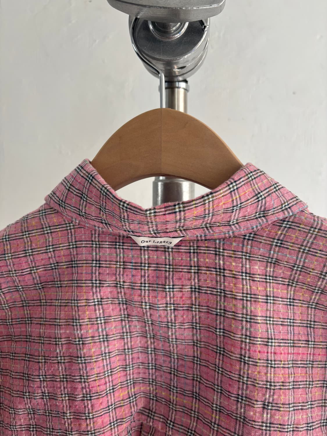 Our Legacy 아워레가시 보로우드 BD 핑크 체크 셔츠 상품이미지8