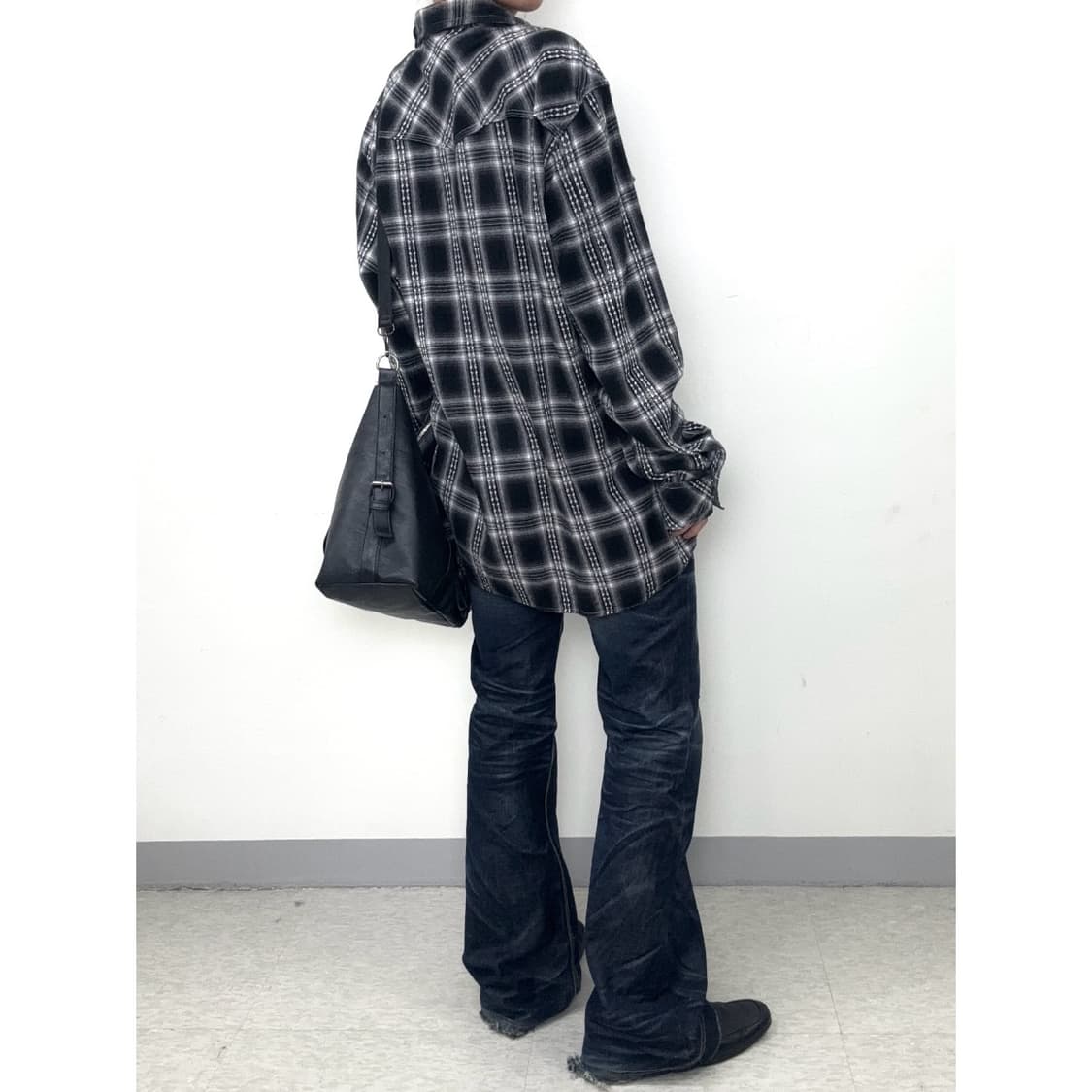 빈티지 펑크 락시크 체크 셔츠 상품이미지5