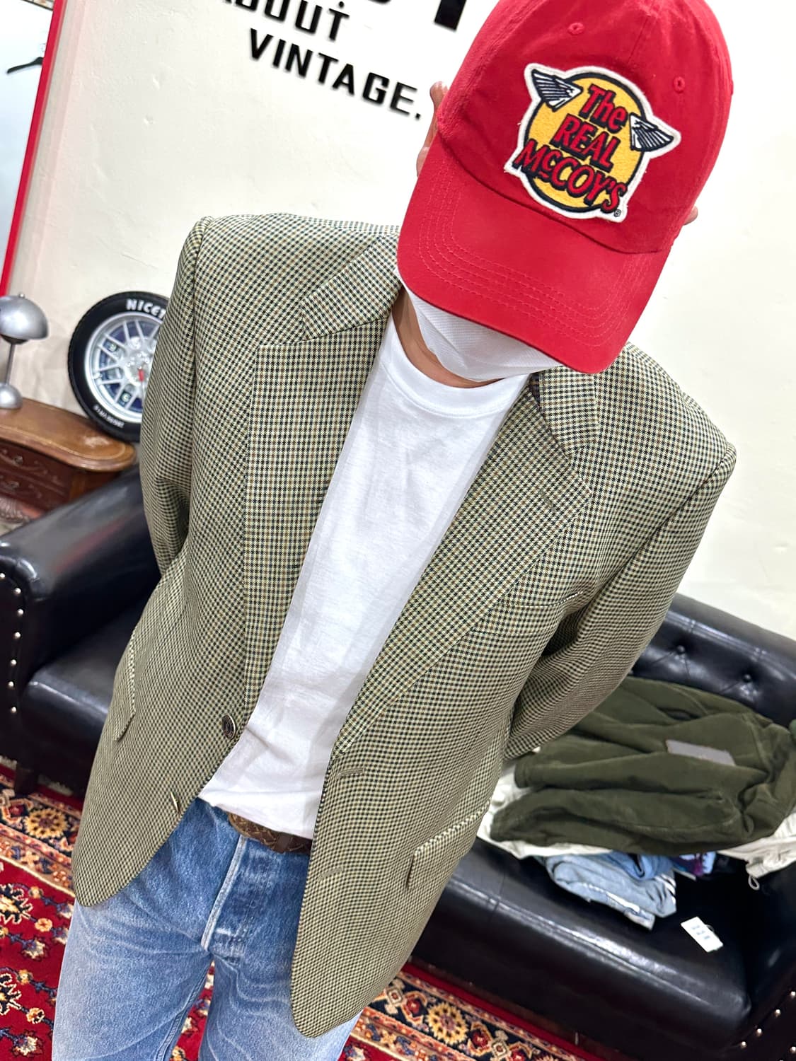 입생로랑 하운드체크 블레이저 상품이미지3