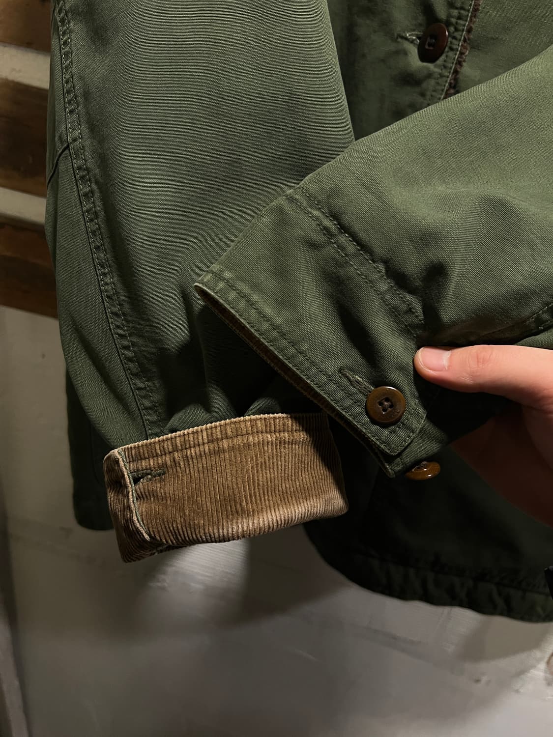 [XL]엘엘빈 USA 쉐르파 라이닝 올리브그린 헌팅 자켓 상품이미지5