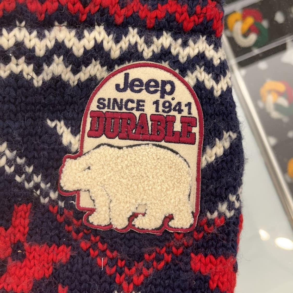 지프 빈티지 폭닥 노르딕 코위찬 니트 뜨개 토트백 C07917 상품이미지5